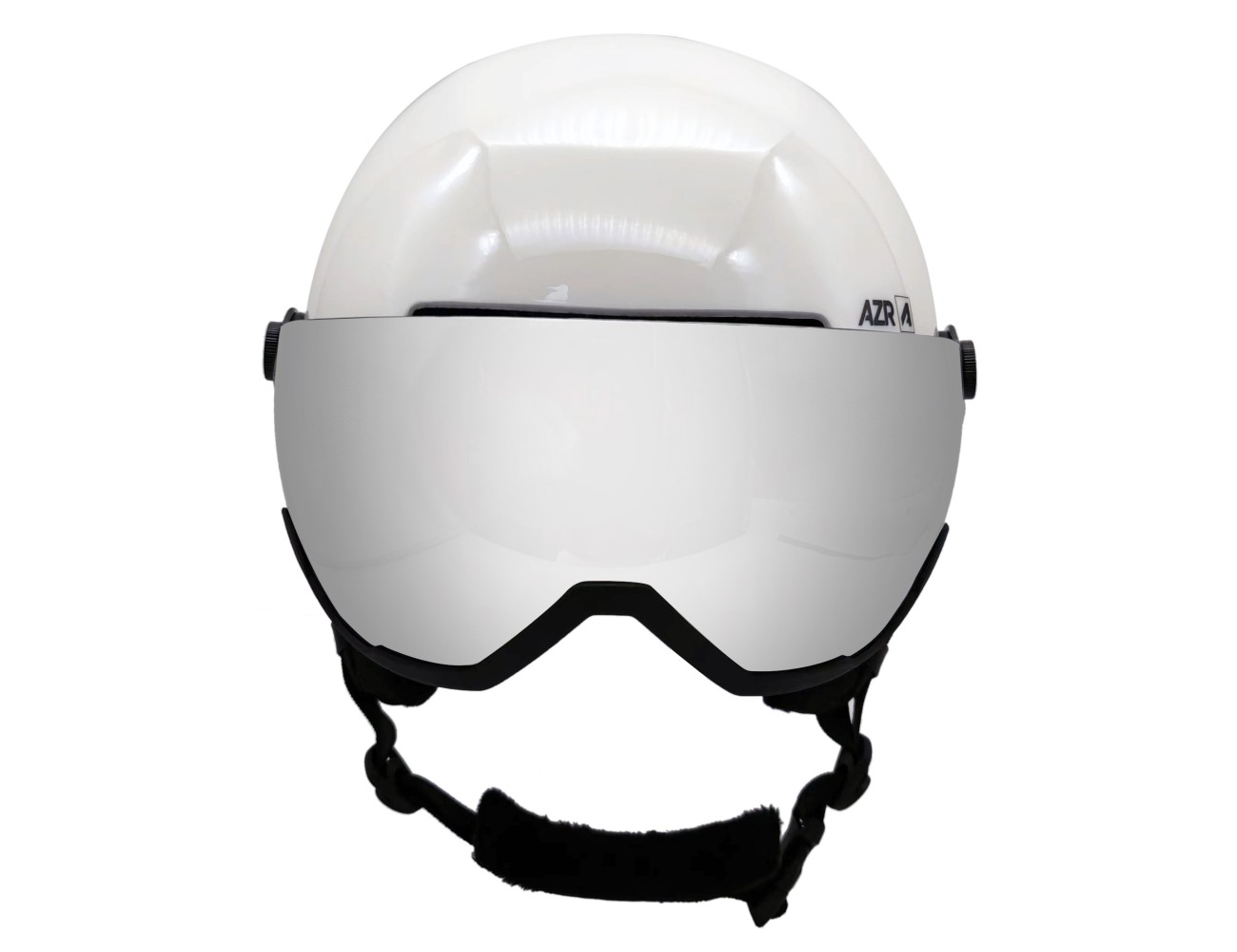 Orion Visière- Blanc nacré et noir verni